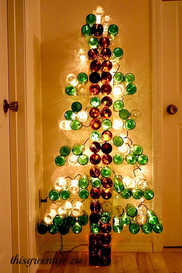 What are some tips for making a wine bottle tree?