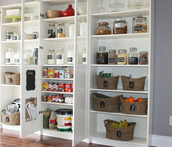 Ikea pull-out baskets for pantry  Pantry design, Kitchen pantry