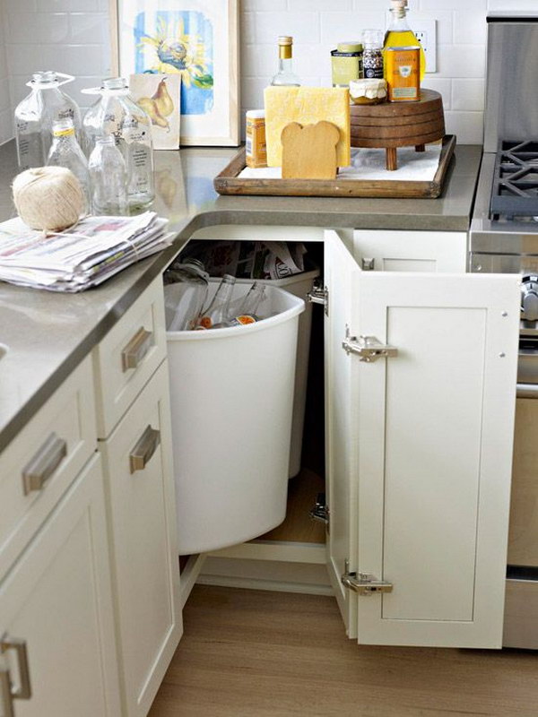 Simple Kitchen Cabinet Storage Bins for Large Space
