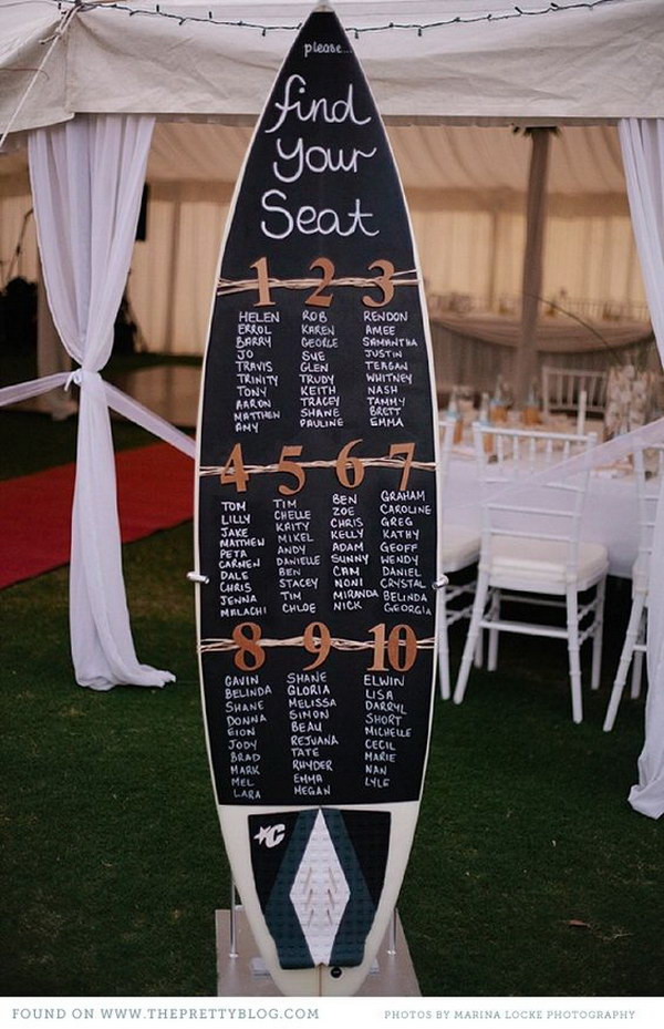 Wedding Seating Chart Beach Theme Wedding Dress Image