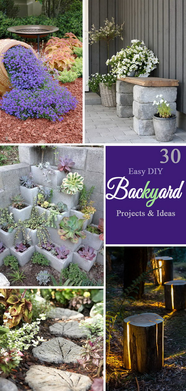 30 Easy DIY Backyard Projects \u0026 Ideas