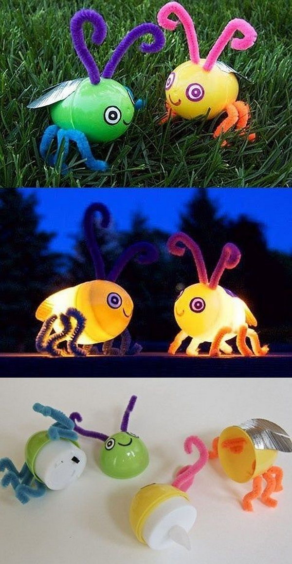 light diy night firefly easy lights crafts craft glow nightlight easter bug summer cute egg bugs fun awesome stick insect