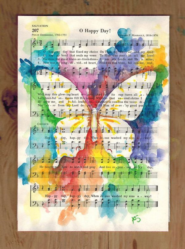 Easy to Make Romantic Sheet Music Decorating Projects- DIY Vintage