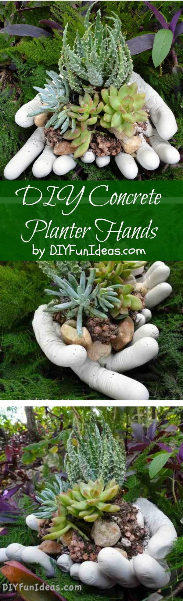DIY Concrete Hand Planters & Bowls. 