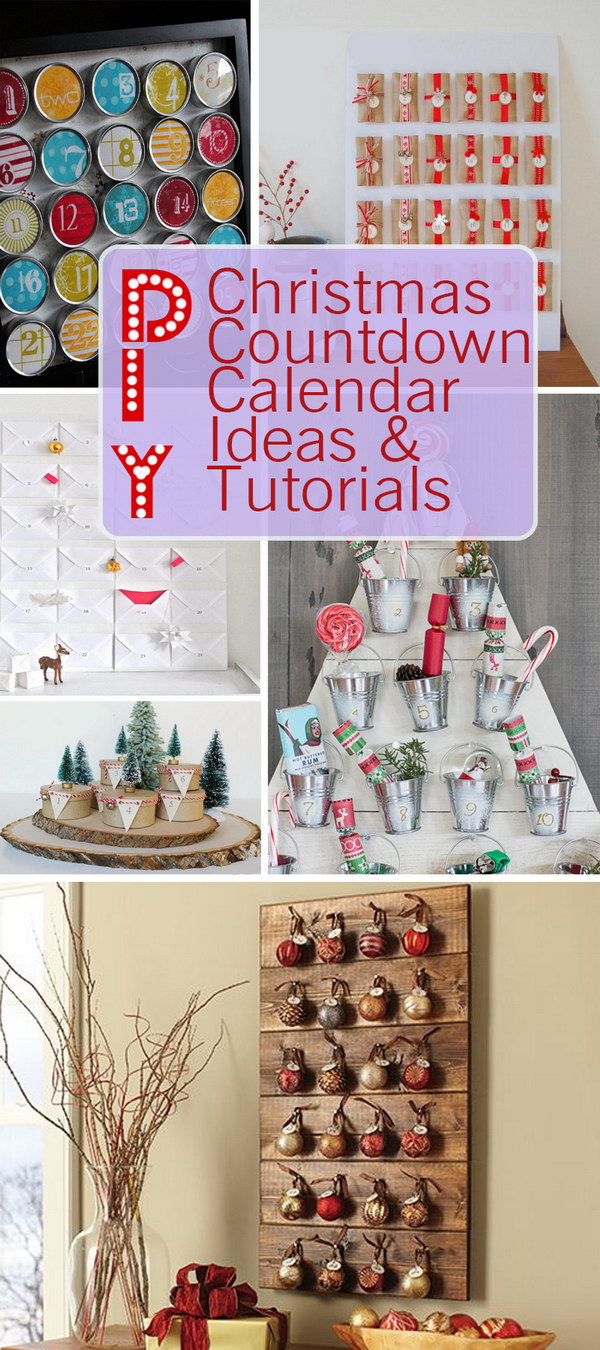 DIY Christmas Countdown Calendar Ideas Tutorials 2017