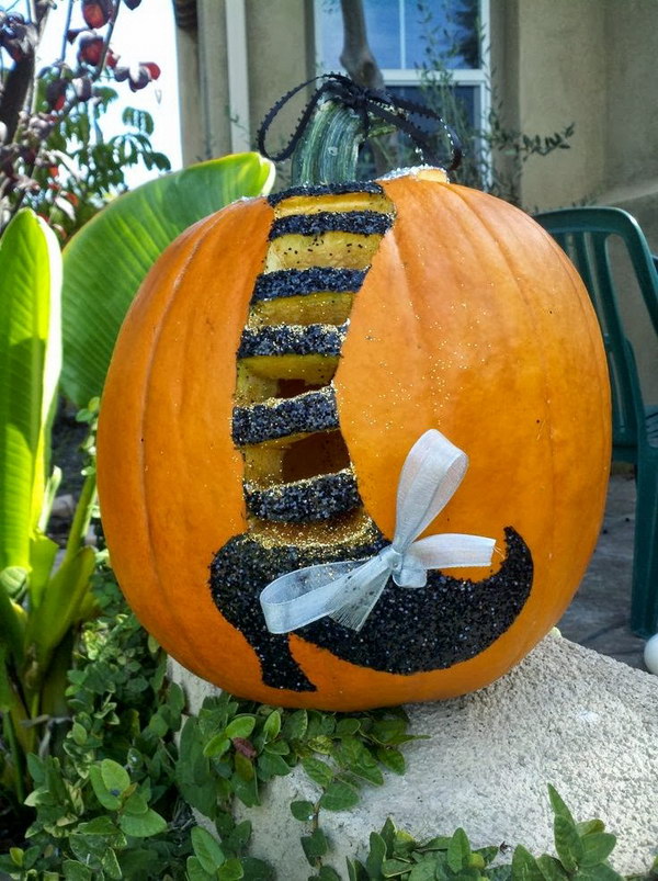 witchy carved pumpkin.