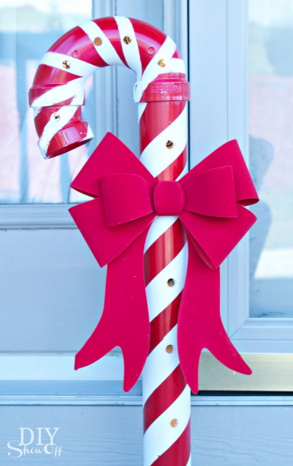 PVC Candy Canes. 
