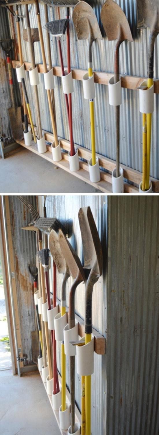 PVC Pipe Tool Storage. 