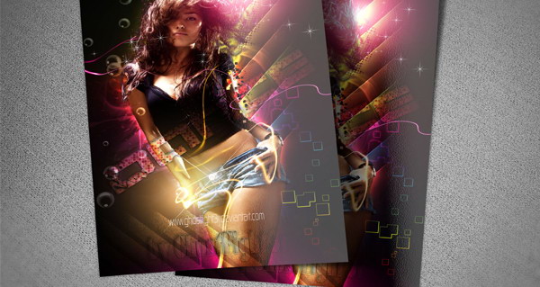 dance flyer psd template