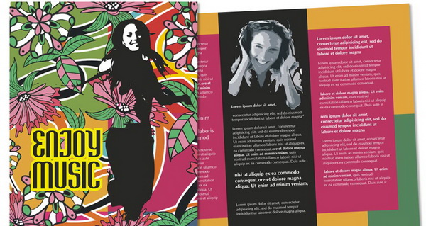 free music brochure template coreldraw