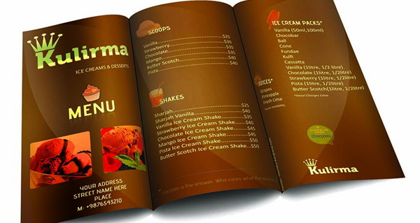 restaurant menu brochure template
