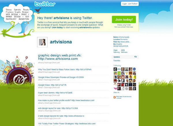 twitter layout, twitter layouts art visiona