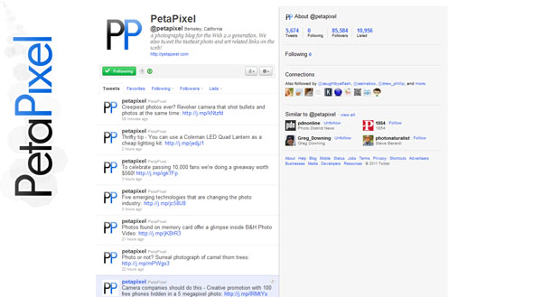 twitter design, twitter layouts peta pixel 