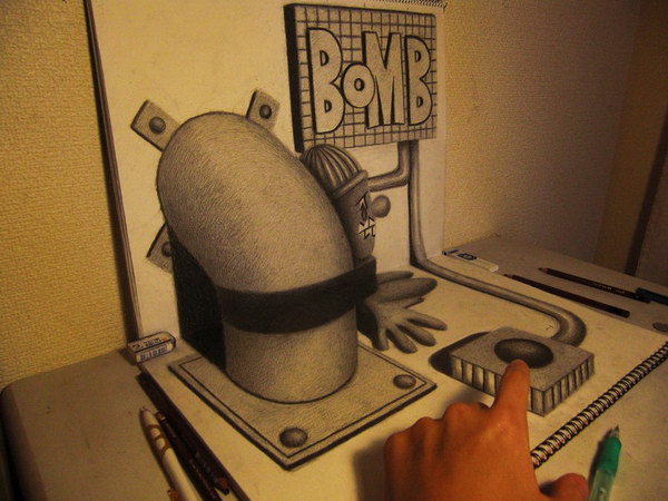 3d drawing bomb