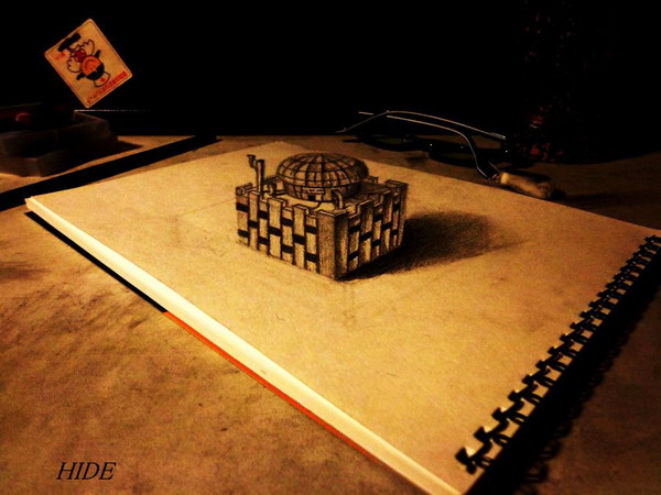 3d pencil drawings of house