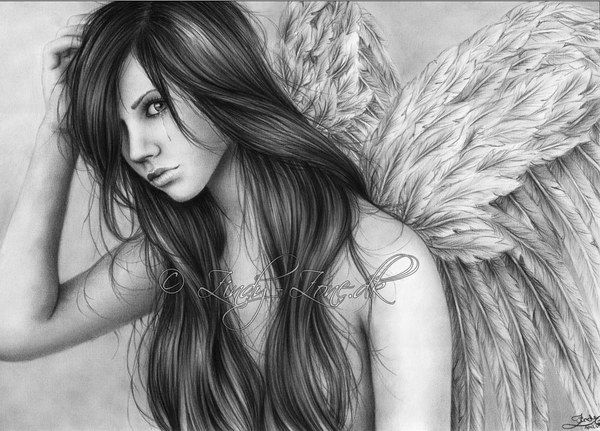 pencil drawings of angel tears
