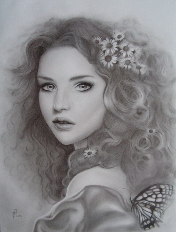 10 Beautiful Girl Drawings For Inspiration 17