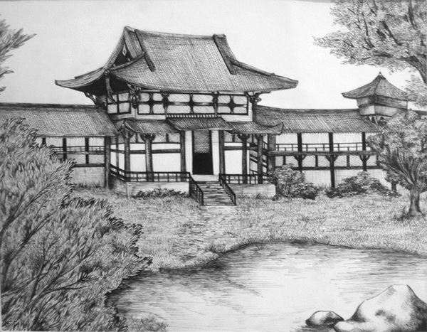 10 Beautiful House Pencil Drawings for Inspiration 2017