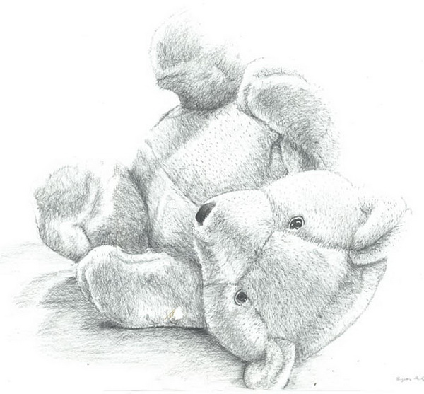teddy bear drawing 2