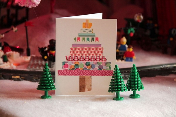 homemade christmas tree card 15