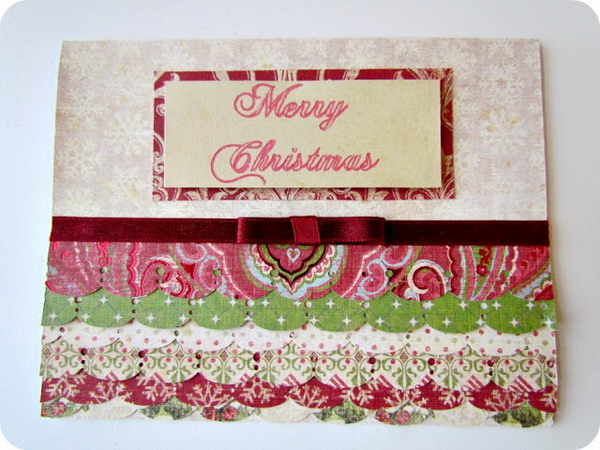 scalloped christmas card 25
