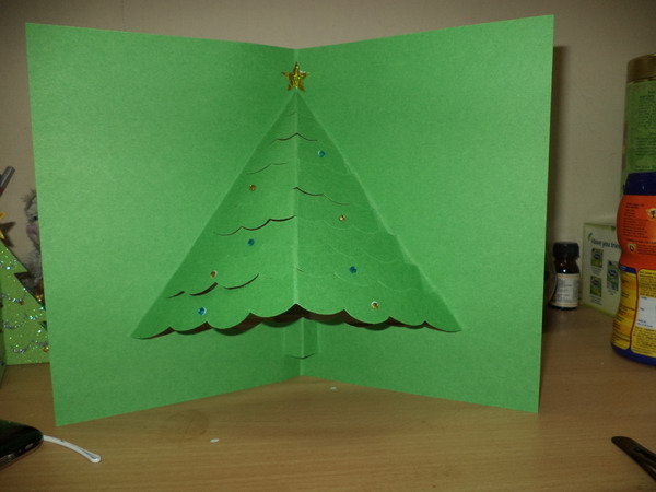 3d pop up christmas tree card 8