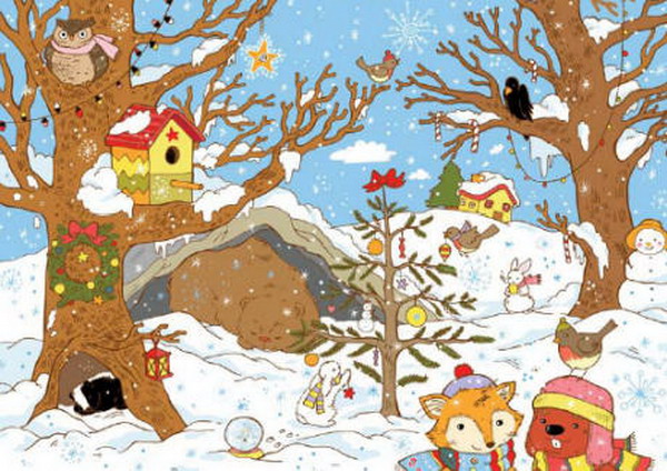 christmas woods card 43