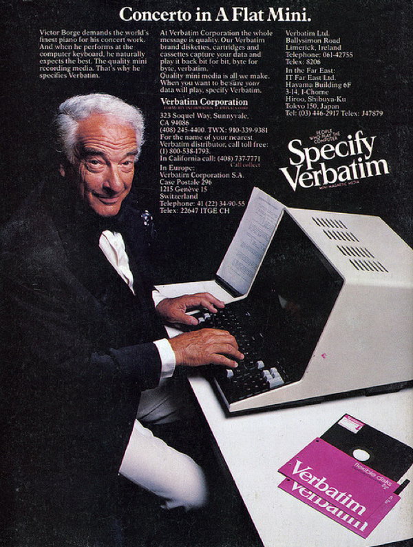 victor borge floppy diskettes ad 47 