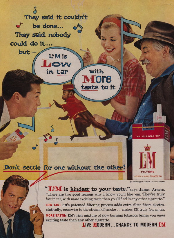 vintage cigarette ad l m cigarette 20 