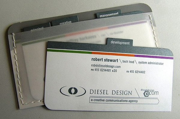 tab style business card 1