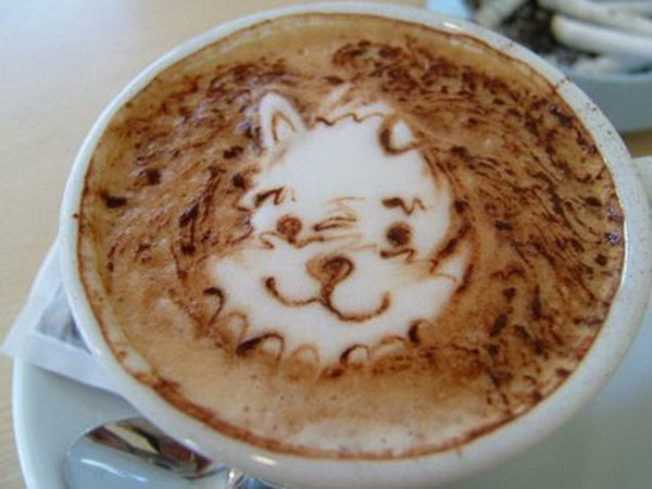 bear coffee art 11
