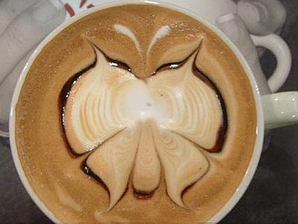 butterfly coffee art 8