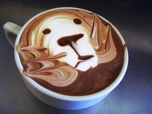 lion coffee art 5