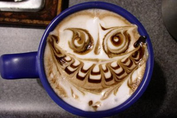 owl coffee art 28
