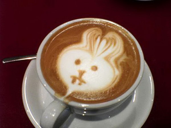 rabbit coffee art 10