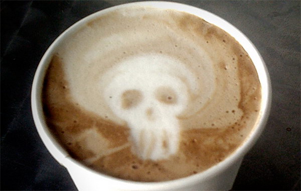 skull coffee art 51