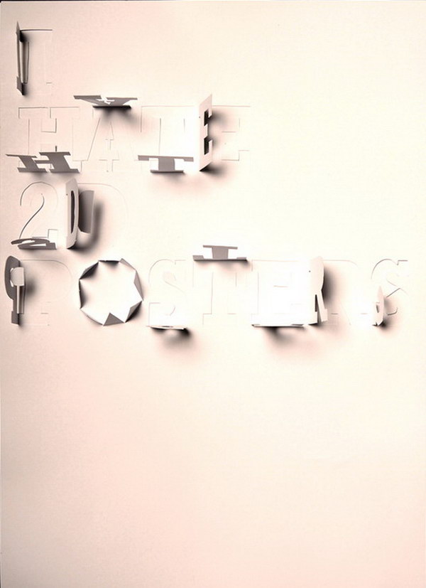 3d typography poster made by 2d materials 48