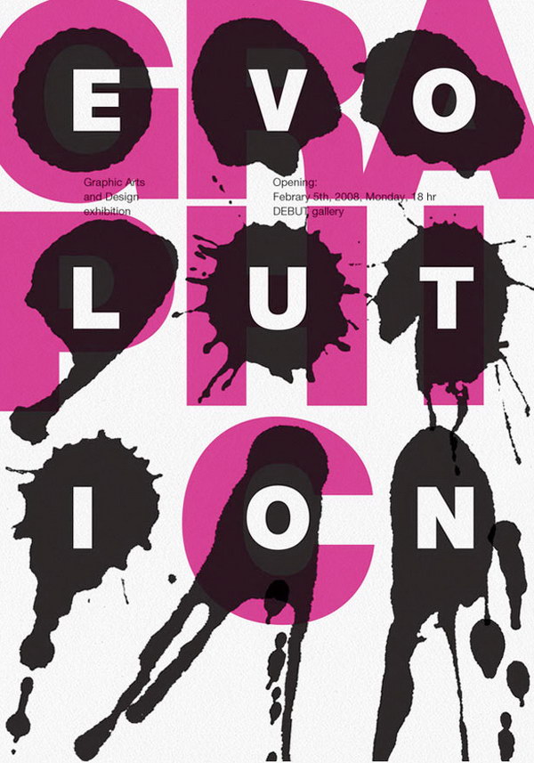 graphic evolution typographic poster 28