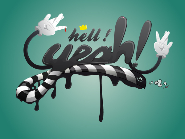 hell yeah typographic poster 43