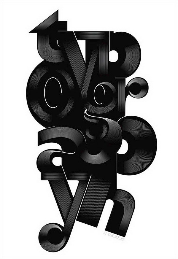 typography poster is tedius 15