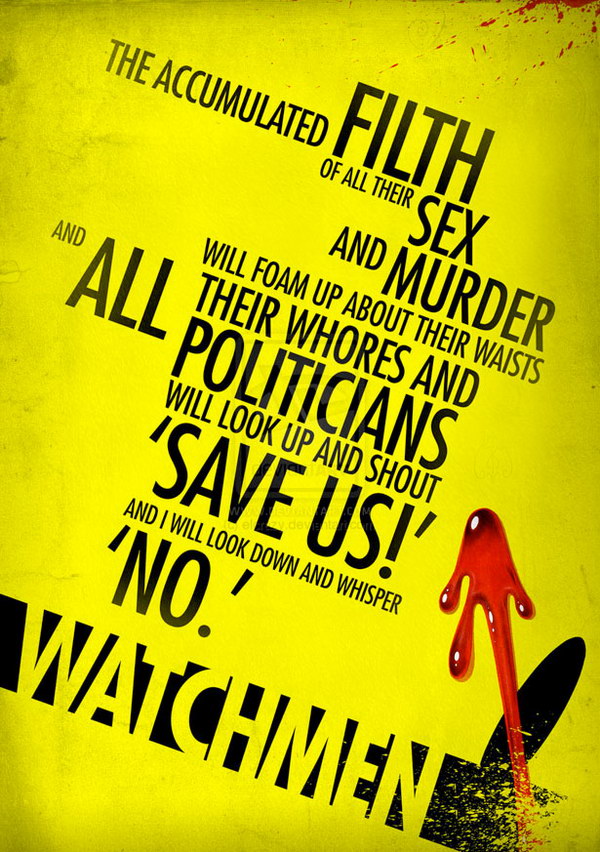 watchmen quote type poster 9