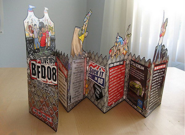 accordion style die cut 8