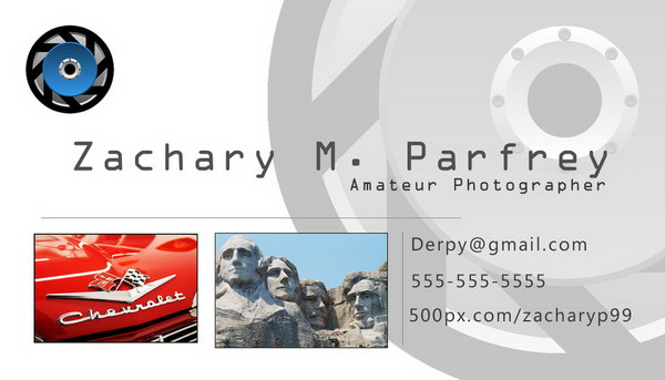 photography business cards 50 
