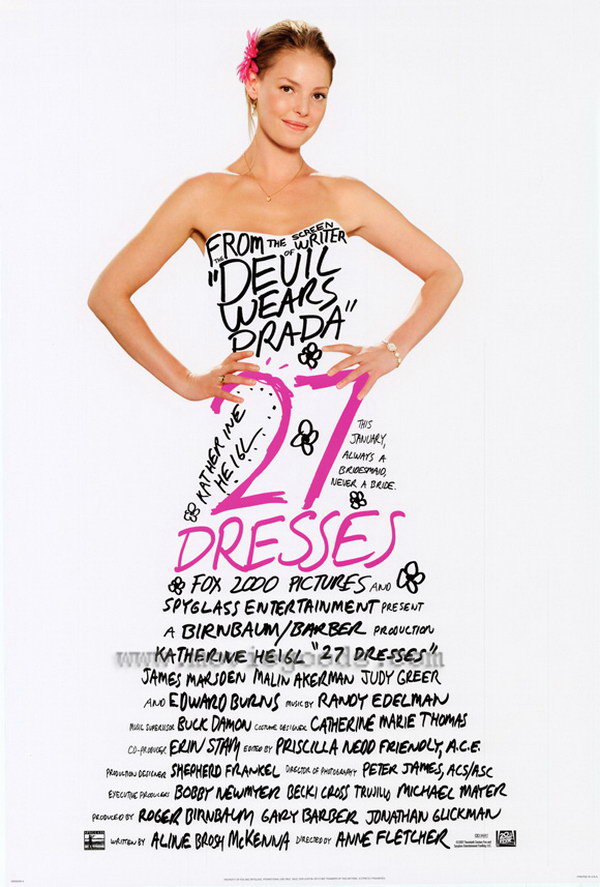 27 dresses typography movie poster 1