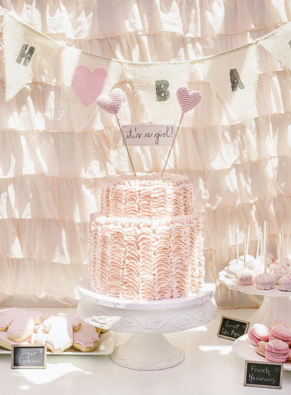 gold pink baby shower for girl 49