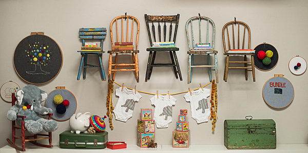 vintage style colorful baby shower 16
