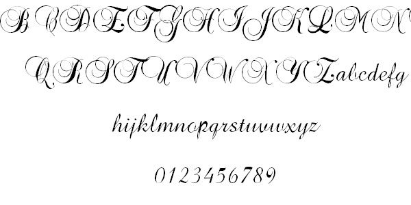 tattoo cursive script alphabet