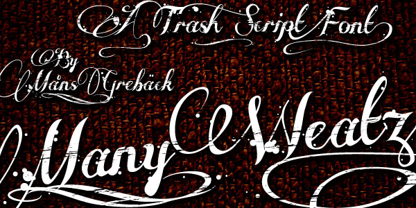 many weatz cursive font 26