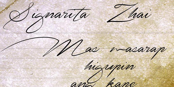 signarita zhai cursive font 8