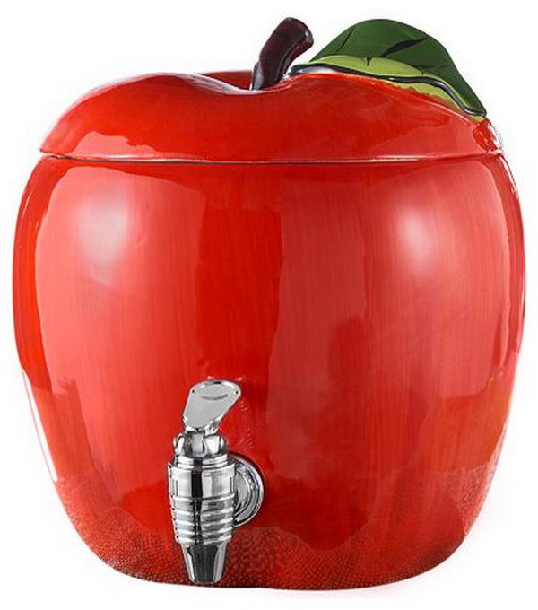 apple shaped drink dispenser 21